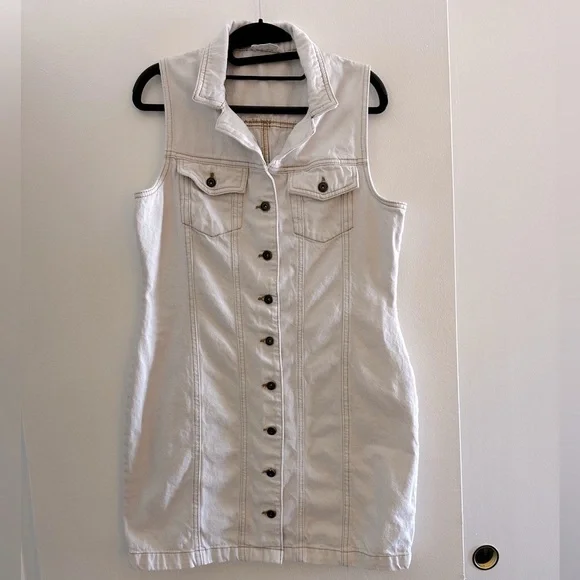 Cotton On denim button front sleeveless dress - Picture 2 of 4